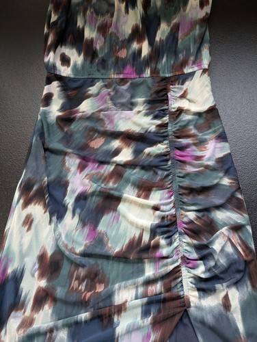 Evereve Athena Rüschenkleid verschwommen Blumen Schlitz Stretch Größe S - Bild 11 von 15