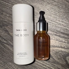 TAN-LUXE 2X The Body Illuminating Self-Tan Drops Light/Med 0.50oz NIB Ships Free