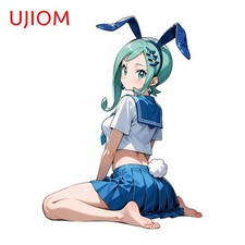 EARLFAMILY 5.1" Anime Girl Car Sticker Rear Windshield Car Door Racing Decal