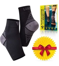 Nano Socks, Neuropathy Socks (Pair) for Women & Men, Ankle Support Brace Medium