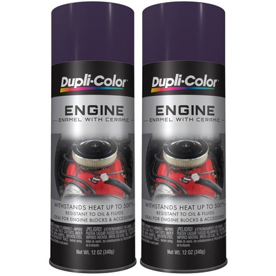 Duplicolor DE1640 (2-Pack), Engine Enamel Paint, Plum Purple, 12 oz Aerosol