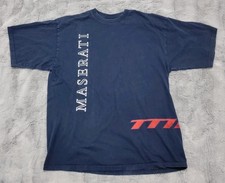 Vintage Maserati Trident Racing Shirt Mens Medium Blue Trofeo Original Formula 1