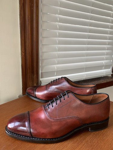 NEW w BOX 1st QUAL| ALLEN EDMONDS 8D PARK AVENUE OXBLOOD CAP TOE DRESS SHOES 8 D