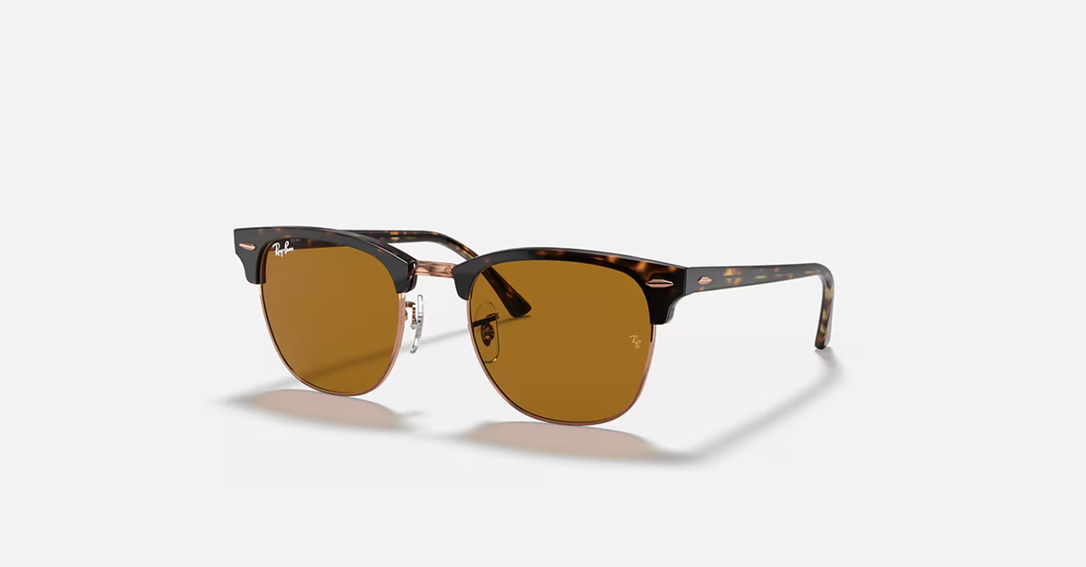 RAYBAN CLUBMASTER ブラウン Ray-Ban Clubmaster Polished Havana/Brown Classic B-15 49 mm