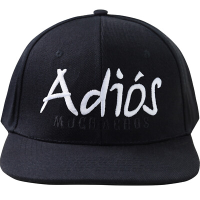 Snapback Kappe mit Stickerei | Cap mit Spruch ''Adios'' | unisex Basecap schwarz