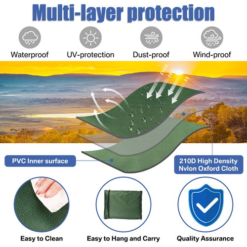 Heavy Duty Outdoor Patio Umbrella Protective Cover Bag Waterproof Canopy 7-13'ft - Picture 53 of 53