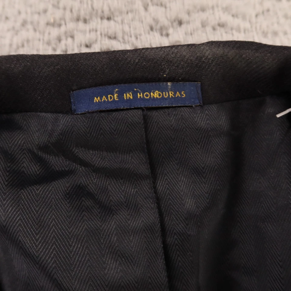 Tweed Jacket XL XLT Blue 100% Wool Lambswool Serge Twill Blazer Sport Coat 46L - Image 3 of 4