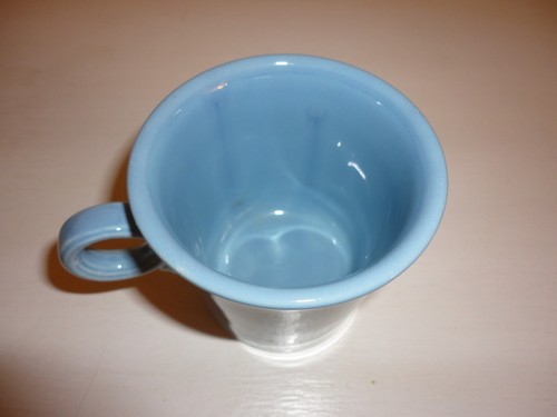 Vintage Fiesta Ware Tom and Jerry Mug Light blue / periwinkle HLC Homer Laughlin - Picture 3 of 4