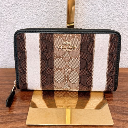 NWT Coach Medium Id Zip Wallet In Signature Canvas/Jacquard CW781/C4124/CAP29 - Picture 25 of 121