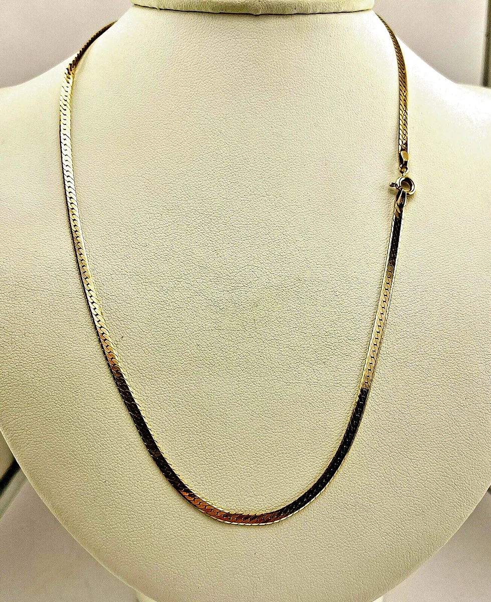 White gold herringbone chain necklace deals