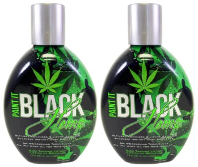 2 Millennium Tanning PAINT IT BLACK HEMP Dark Bronzer Lotion