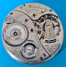 18 SIZE 23 JEWEL ELGIN VERITAS GRADE 214 MODEL 8 POCKET WATCH MOVEMENT PARTS