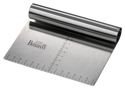 Birkmann EASY BAKING Teigkarte Teigspachtel Edelstahl mit Skalierung 15 x 12 cm