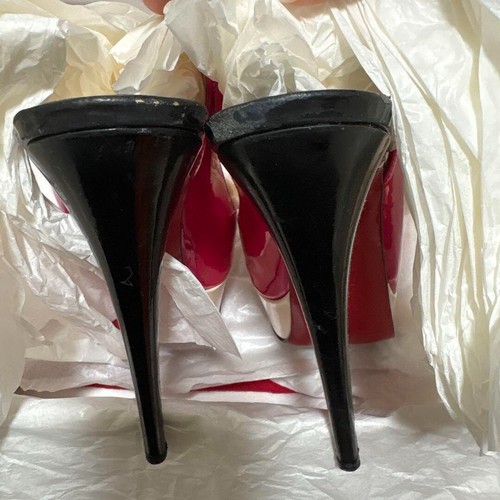 Zapatos de tacón Christian Louboutin cuero esmaltado rosa beige 37 US6,5 23,5 cm con CAJA - Imagen 8 de 12