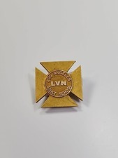 Los Angeles Adult School LVN Lapel Pin Graduate Nursing GF Gold Filled