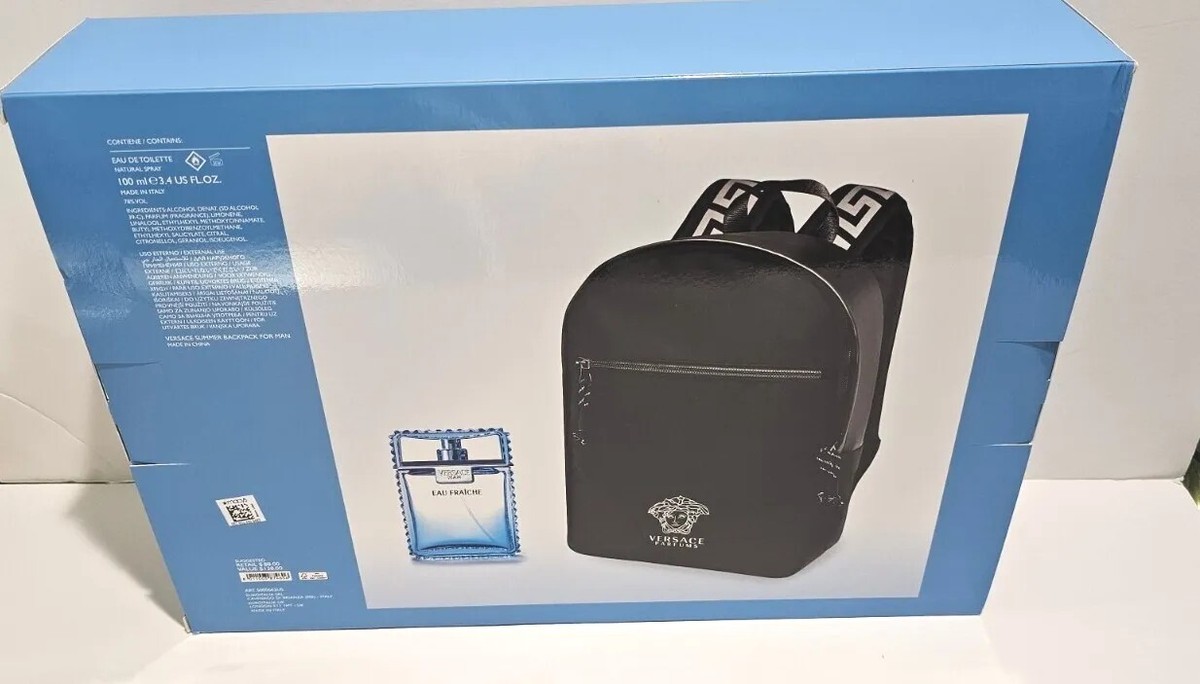 Versace Mens Eau Fraiche 2-PC Gift Set Eau De Toilette Backpack