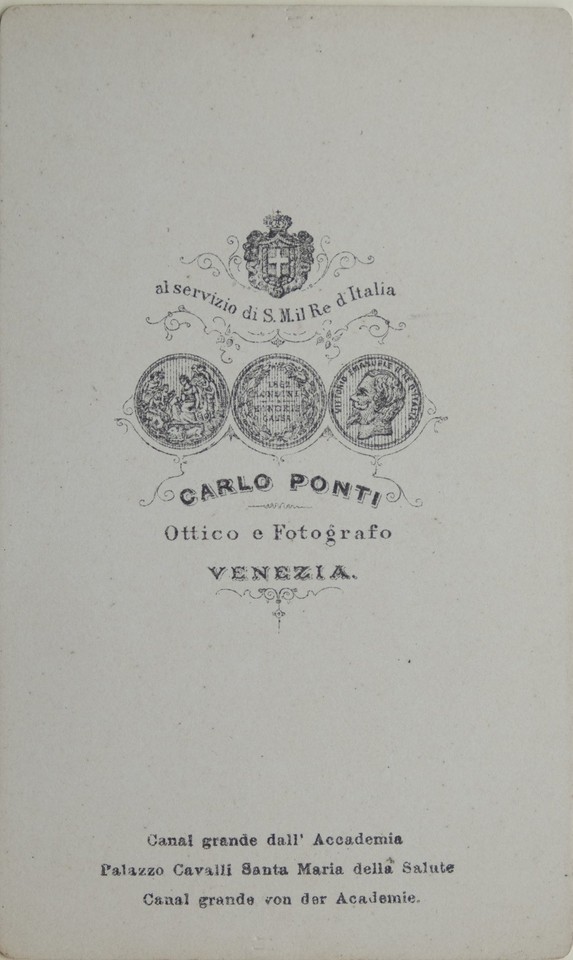 Tirage Albuminé Vintage De Carlo Ponti Venezia, Circa 1870, Format 7x9.5 Cm - Pièce Originale