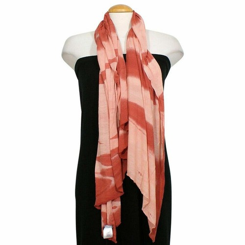 EILEEN FISHER Pfirsich Viskose Kaschmir Ombre Winkel Schal - Bild 1 von 3