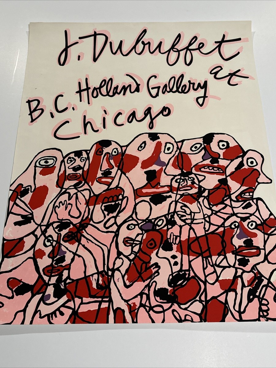 JEAN DUBUFFET SILKSCREEN SERIGRAPH EXHIBITION POSTER ABSTRACT