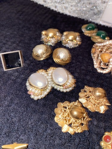 Wundervoller extravaganter Schmuck Konvolut 12x Ohr Clipse Kette Uhr Armreif - Bild 3 von 22