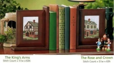 ENGLISH PUB BOOKENDS  -  CROSS STITCH PATTERN ONLY  GU - VYS