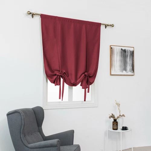 Blockout Short Window Curtains Draperies Shade Drapes Panel Living Room Kitchen - Bild 9 von 38