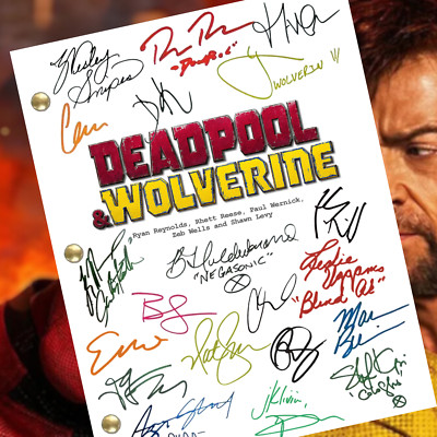Deadpool & Wolverine Script Signed Autograph Reprints- 138 Pages- X-Men