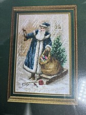 Janlynn Counted Cross Stitch Blue Santa 102-19 New Kit Sealed 2002 Vintage