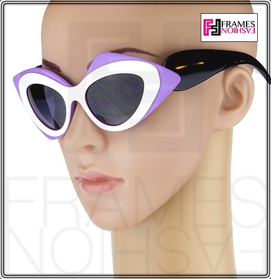 Linda Farrow x Prabal Gurung Black Cat Eye Sunglasses LINDA FARROW PG17 Prabal Gurung Cat Eye Mask Black White  main image 3