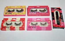 Ioni Lightweight Wispy Full Dramatic 3D Faux Mink Lashes  Lot Of 4 In Box + Glue