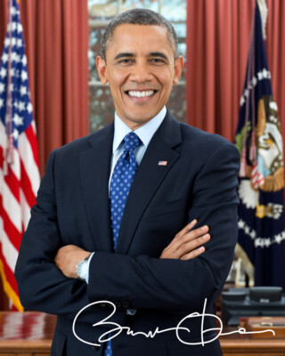 Repro-Autogramm - Barack Obama - 11,4 × 14,3cm - 44. US-Präsident