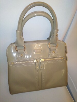 Stunning MODALU Designer Patent handbag with Dust Bag Shoulder Strap Cross  Body UK