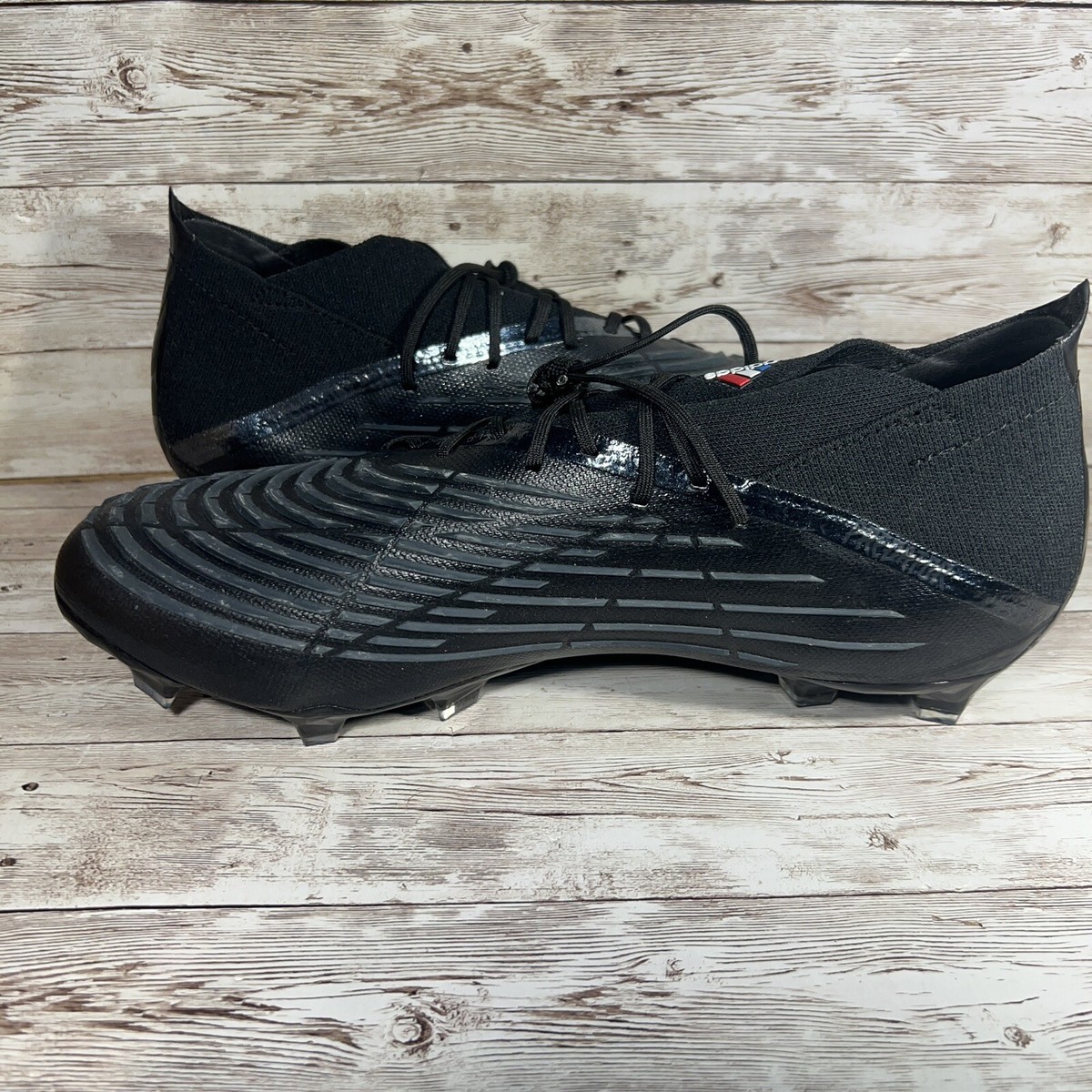 Adidas Predator Edge.1 FG Soccer Cleats Black Red Blue 