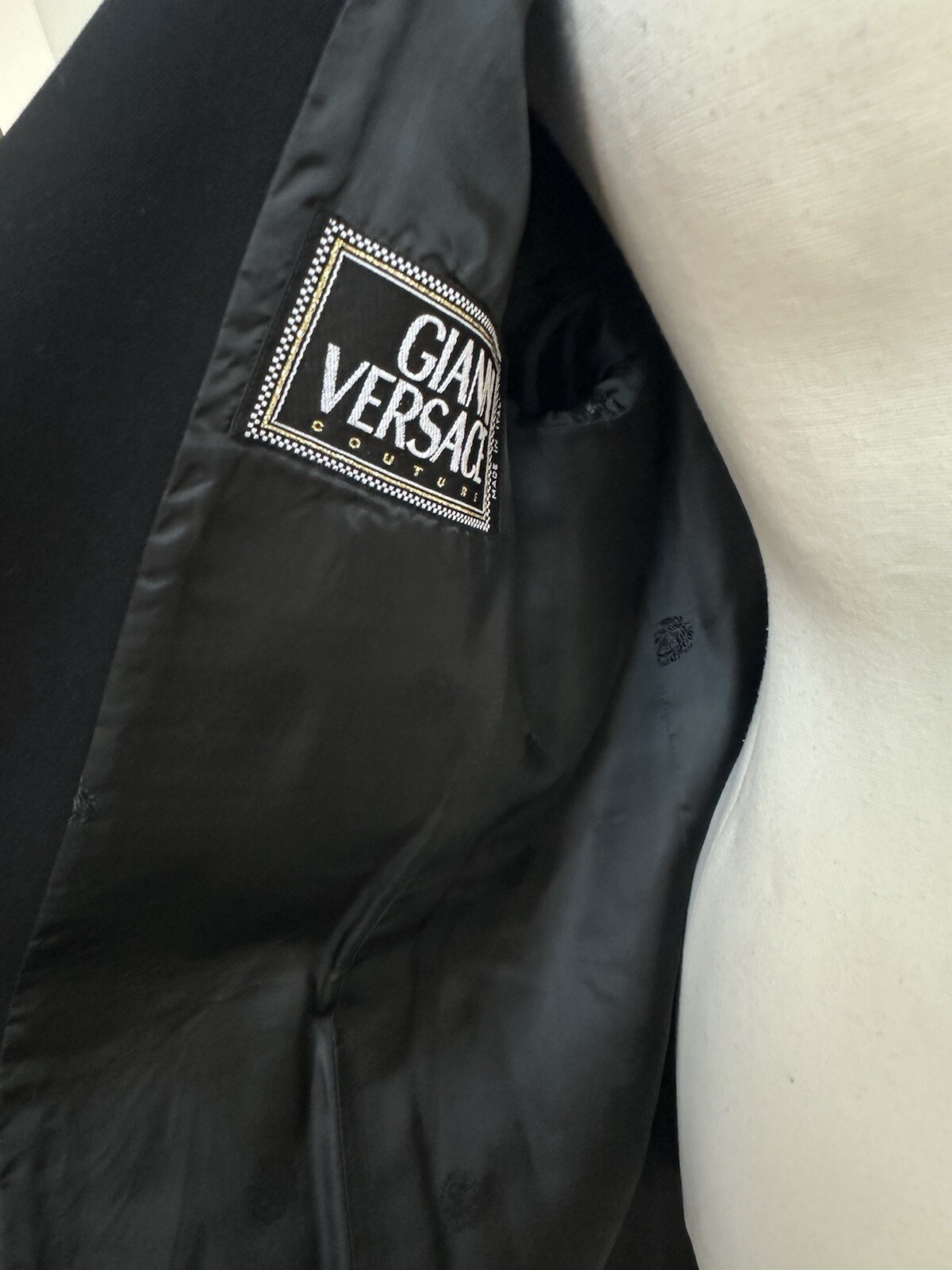 Gianni Versace Couture SZ 42  Black Wool Cashmere Blend Jacket Flawless Medusa thumbnail 12