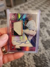 JUSTIN DUNN  29/49 Auto Player-Worn RPA Prizm 2020 Panini Spectra Pink RC