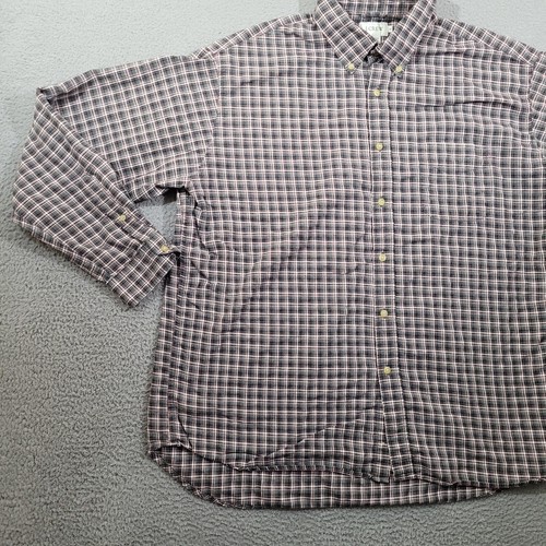 J. Crew Shirt Mens Extra Large Red Gray Plaid Button Down Flannel Casual - Picture 4 of 9