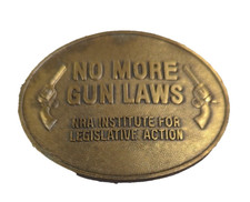 NRA "Institute For Legislative Action" Gun Belt Buckle Vtg Norman Foundry TX