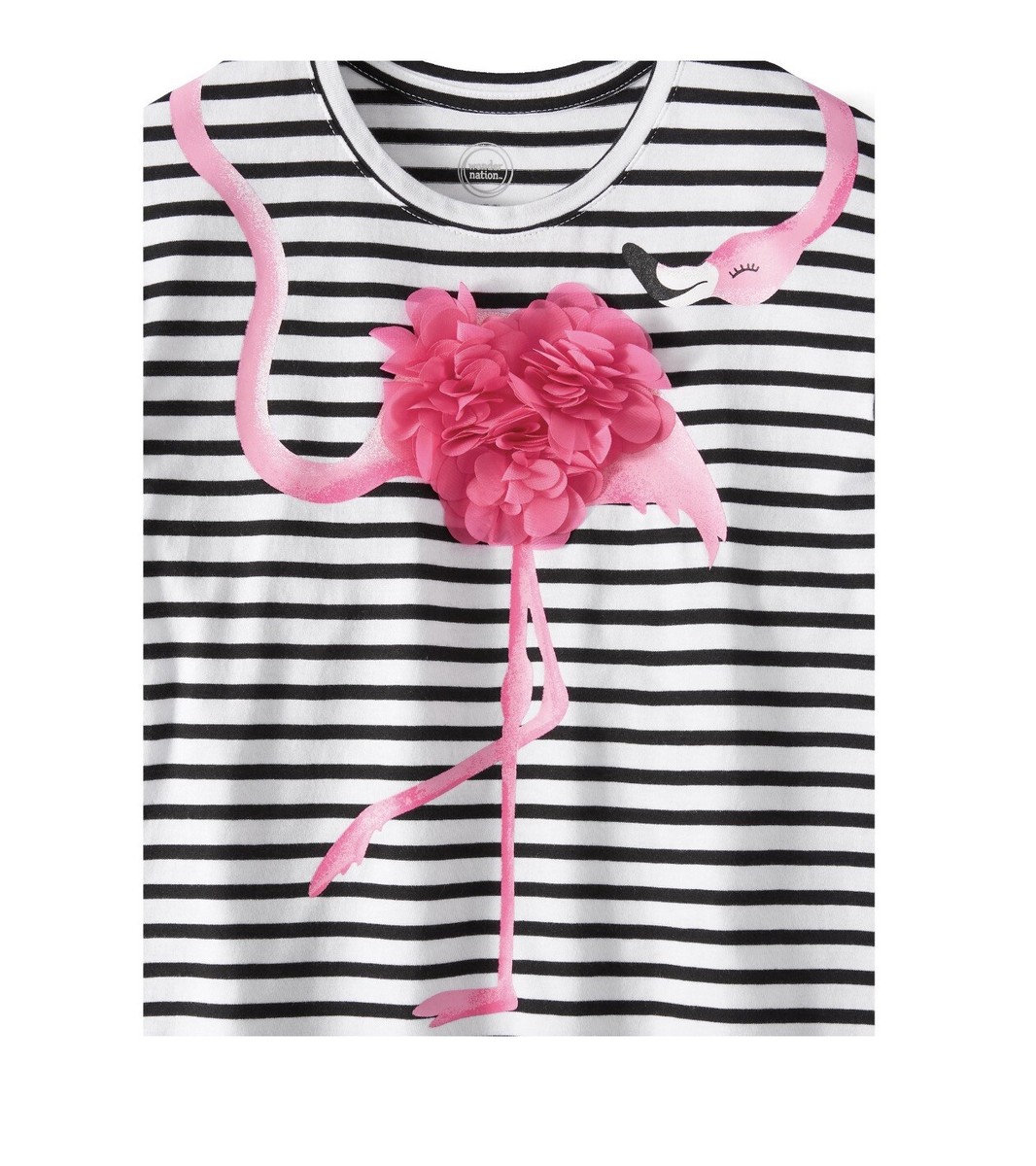 Wonder Nation Flamingo T Shirt 3d Embellished Tee XXL 2x Large 18