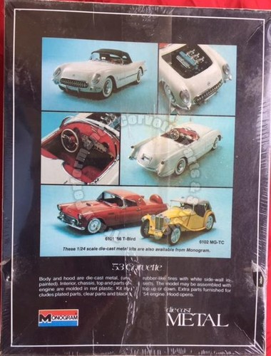Sealed MPC 1953 Corvette Die Cast 1/24 Scale Unassembled Model 6100-0100 - Picture 2 of 4