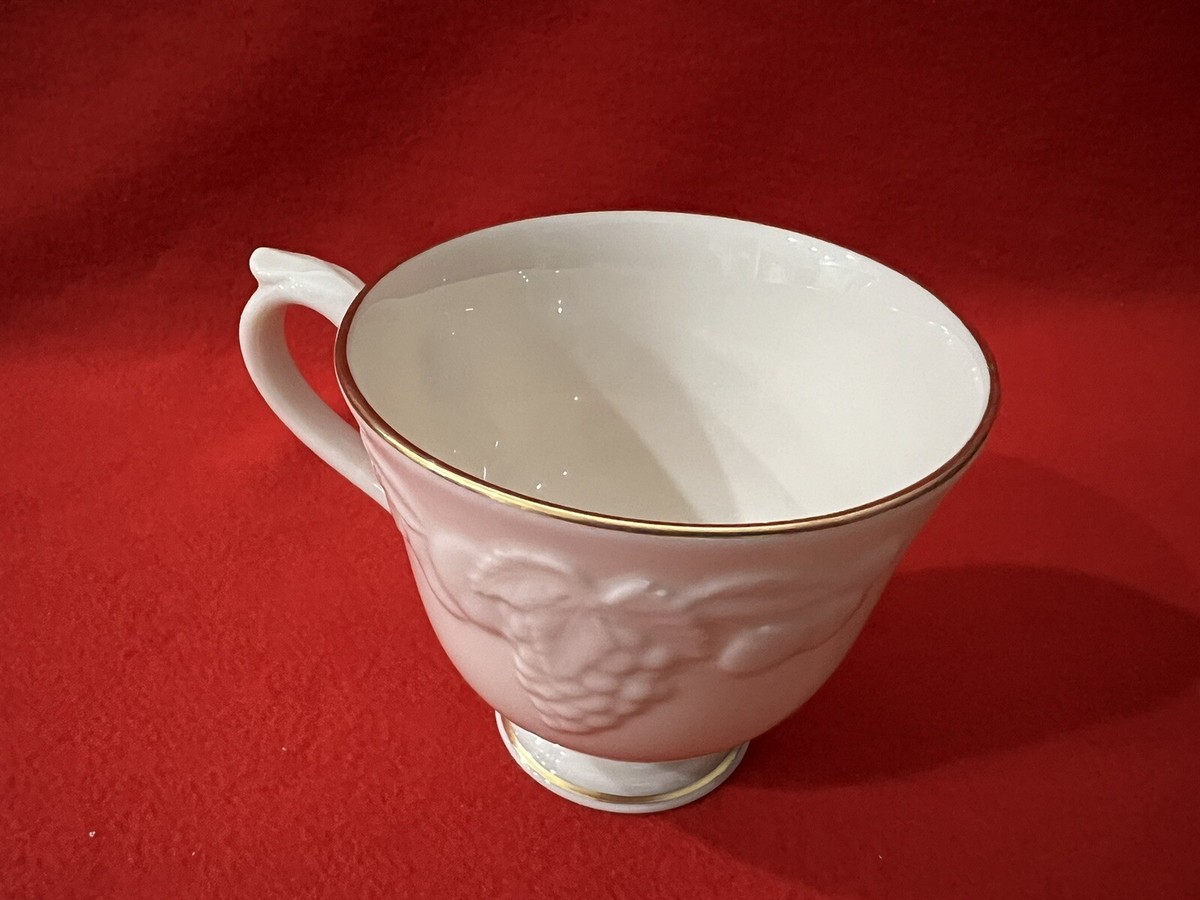 12-pc Vintage Lenox Fruits Of Life Tea Cup Set, Gold Trim, Made In