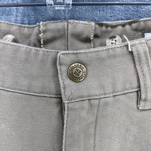VTG Columbia Mens Hunting Brush Pants Heavy Canvas Field Tan Hiking Sz 34x32 - Picture 3 of 22