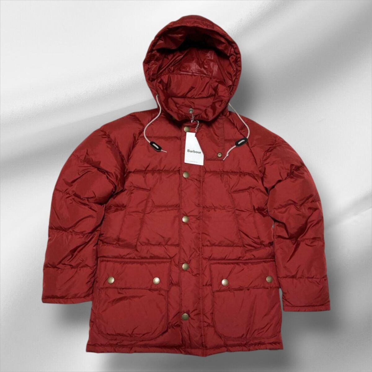 Barbour Bedale SL Down Jacket Red Size 34 Nylon Hooded Mens Barbour Bedale SL Down Jacket Red Size 34 Nylon Hooded Mens