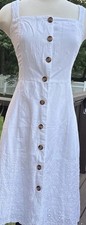 Doen x GAP Eyelet MIDI Dress White size 14 NWT