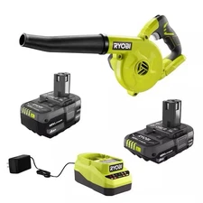 RYOBI ONE+ 18V Lithium w/ 2.0 And 4.0 Batteries And Charger + Workshop Blow