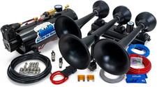 Flatlaw 3-Liter Train Horn Kit, All-In-One Air System - Easy Install - Big Sound