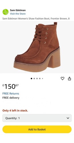 Sam Edelman Women’s Shaw Fashion Boots - Frontier Brown Size US 7.5 / UK 5 NEW - Picture 2 of 5