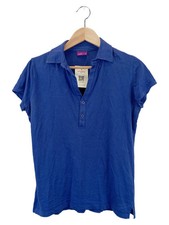 Living Crafts Polo Femme Bleu Coton Bio Manches Courtes (EU 38, INT M)