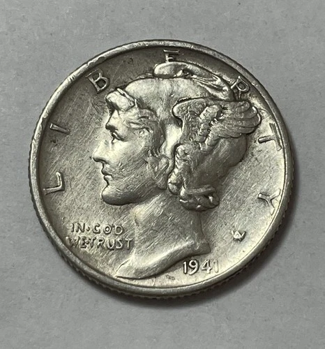 1941-S Mercury Silver Dime UNC