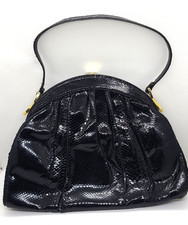 Vintage SAKS 5th Avenue bag- black snake skin