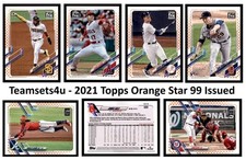 2021 Topps Orange Star Parallel Only 99 Made 251-500 ** Set Break ** You Pick**